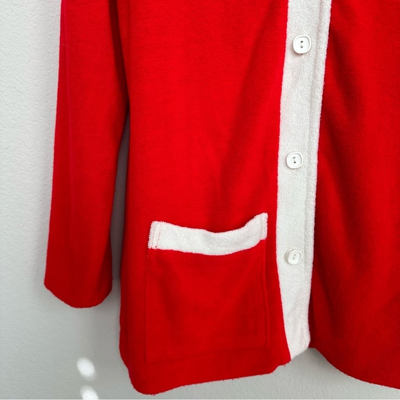 Peck & Peck Fifth Avenue New York Vintage Terry Santa Suit Top M - Picture 5 of 8